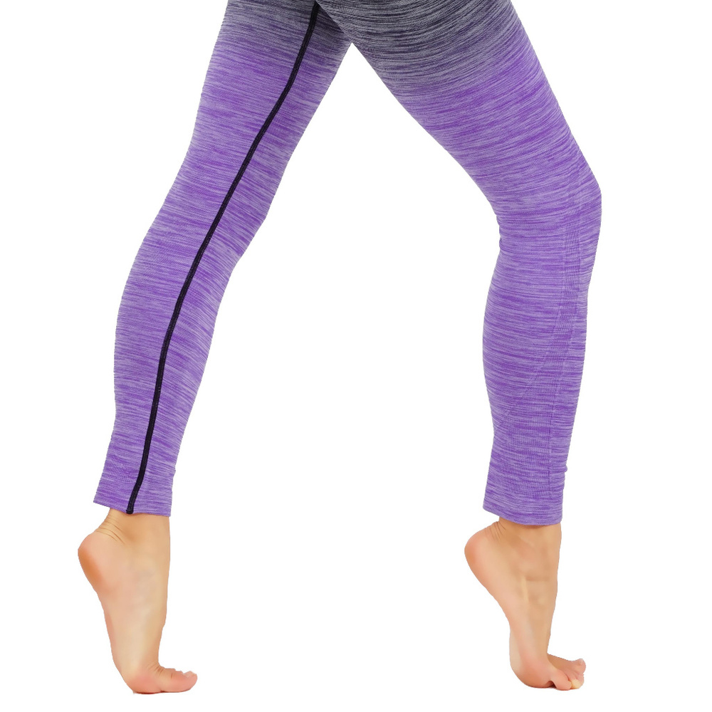 NWT Seamless High Waist Yoga Dry-Fit Ombre compression Leggings Tummy support - Picture 3 of 7